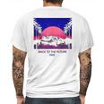 Back To The Future 1985 Neon Delorean Sunset Graphic Mens Back Print T-shirt