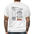 Back To The Future Delorean Blueprint Mens Back Print T-shirt