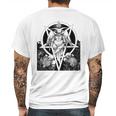 Baphomet Satanist Goat Satanic Dark Art Evil 666 Pentagram Mens Back Print T-shirt