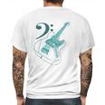 Bass With Clef Neon Bassists Bass Player Mens Back Print T-shirt