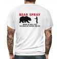 Bear Spray Mens Back Print T-shirt