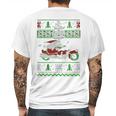 Biker Santa V2 Mens Back Print T-shirt