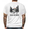 Camping Hiking Outdoors Social Distancing Mens Back Print T-shirt