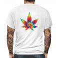 Cannabis Tie Dye Hippie Stoner Gift Mens Back Print T-shirt