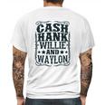 Cash Hank Willie And Waylon Country Girl Mens Back Print T-shirt