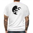 Cats Rule Simple Yin Yang Animal Graphic Mens Back Print T-shirt