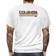 Columbia Area Code Vintage Retro Mens Back Print T-shirt