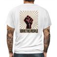 Communist Propaganda Socialist Fist Serve The People Mens Back Print T-shirt