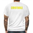 Constable Office Police Department Mens Back Print T-shirt