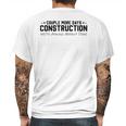 Couple More Days Construction We’Re Always Almost Done V6 Mens Back Print T-shirt