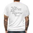 Dear Leorger Remember No Man Is A Failure Who Has Friends Thanks For The Wings Love Clarence Mens Back Print T-shirt