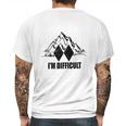 Im Difficult Mens Back Print T-shirt