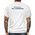 Directed By Wes Anderson Mens Back Print T-shirt