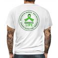 Donate Life Organ Donation Awareness Mens Back Print T-shirt