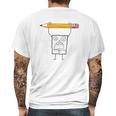 Doodlebob Pencil Rage Mens Back Print T-shirt