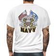 Double Flag Usn Navy Mens Back Print T-shirt