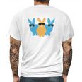 Easter For Men Hip Trio Bunnies Funny Graphic Hipster Easter Bunny Mens Back Print T-shirt