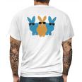 Easter For Men Hip Trio Bunnies Funny Graphic Hipster Easter Bunny Mens Back Print T-shirt