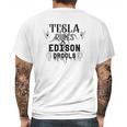 Edison Tesla Mens Back Print T-shirt