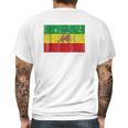 Ethiopian Flag Rasta Reggae Roots Clothing Mens Back Print T-shirt