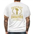 Fantasy Football Funny Champ Champion Draft Mens Back Print T-shirt