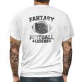 Fantasy Football Legend Funny Season Novelty Graphic Dad Gameday Mens Back Print T-shirt