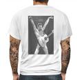 Freddie Mercury Official Live Arms Guitar Mens Back Print T-shirt