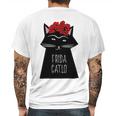 Funny Frida Kahlo Cat Art Mens Back Print T-shirt