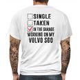 In The Garage Working On My Volvo S60 Mens Back Print T-shirt