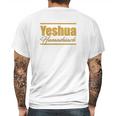 Gold Yeshua Hamashiach Hebrew Roots Movement Yahweh Mens Back Print T-shirt