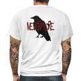 Gothic Nevermore Raven Edgar Allan Poe Gift Mens Back Print T-shirt