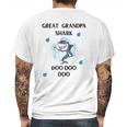 Great Grandpa Gift Shark Doo Doo Doo Mens Back Print T-shirt