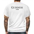 Guinness Green And Grey Heathered Vintage Baseball Mens Back Print T-shirt