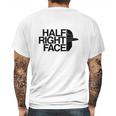 Half Right Face Mens Back Print T-shirt