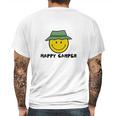 Happy Camper Camping Smiley Face Mens Back Print T-shirt