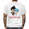 Happy Valentine Day Vegeta And Bulma Couple Mens Back Print T-shirt