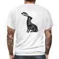 Hare Lino Print Hare Mad March Animal Mens Back Print T-shirt