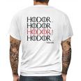 Hodor Hodor Mens Back Print T-shirt