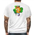 Irish Hippie Leprechaun Peace Shillelagh Guitar Beard Mens Back Print T-shirt