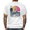 Jaws Sun Set Amity Island Welcomes You Graphic Mens Back Print T-shirt