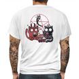 Kawaii Pastel Goth Art Cute Demon Cats Pentagram Fries Chill Mens Back Print T-shirt