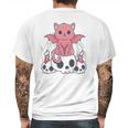 Kawaii Pastel Goth Cute Creepy Demon Cat And Skull Anime Art Mens Back Print T-shirt