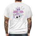 Kawaii Pastel Goth Witchy Cat And Skull Cute Creepy Mens Back Print T-shirt