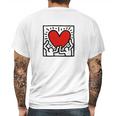 Keith Haring Heart Mens Back Print T-shirt