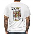 King Of Clubs Blackjack Cards Poker 21 K Mens Back Print T-shirt