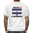 Kiss Me Im El Salvadorian Cute El Salvador Flag Mens Back Print T-shirt