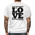 Love Beatles Mens Back Print T-shirt