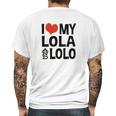 I Love My Lola And Lolo Mens Back Print T-shirt