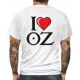 I Love Oz Mens Back Print T-shirt