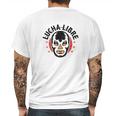 Lucha Libre Retro Mexican Wrestler Wrestling Red M Mens Back Print T-shirt